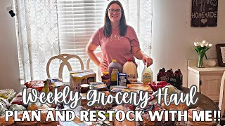 $130 Weekly grocery haul | Plan and Restock!