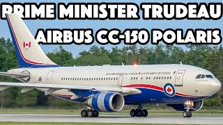 Prime Minister Trudeau returns home! Airbus CC-150 Polaris (CFC01) action in Ottawa (YOW/CYOW)