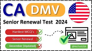 California DMV Senior Renewal Test 2024 | EP-01 December [UPDATED]