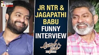 Jr NTR FUNNY Interview with Jagapathi Babu & Trivikram | Aravindha Sametha Movie | Pooja Hegde