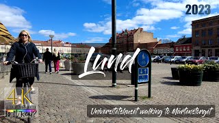 Lund, Sweden | Lund Universitetshustet | Mårtenstorget | Lund | 4K | April | 2023