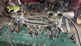 Packard straight 8 hear it run! #antique engine #hotrod #roadster project #dual carburetors