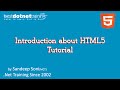 HTML5 Tutorials - 1 - Introduction