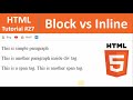 HTML Tutorial #27 - Block vs Inline Elements in HTML (Display Values)
