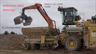 BETTERAVES 2024 / CHANTIER DÉTERRAGE /ROPA BUNKER MAUS 5 / DEVELON DK 210W / MAILLY LE CAMP /AUBE /