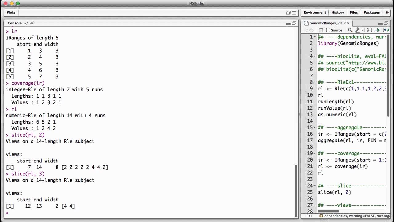 Genomicranges Rle V1 Youtube