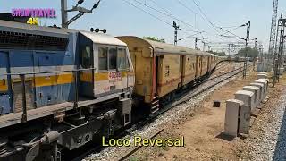 Railway- Loco Reversal | Railway reversal . Train in Reverse Gear . 4K Video