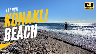 A calm and relaxing video from Alanya Konaklı Beach | Walking Tour Konaklı | December 2024