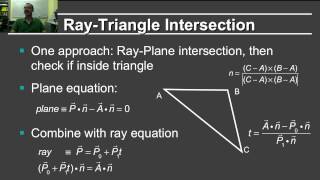 Online Graphics Course RayTracing 2: Ray-Object Intersection