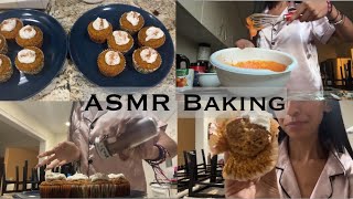 ASMR Baking Muffins 🍂🎃 (Clicky Voice Over)