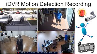 Motion Detection Video Surveillance Recording Setup for iDVR CCTV DVRs