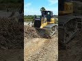 Perfectly! Dozer Shantui Pushing Soil Into Water #pnmachines