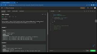 Counter function in javascript || DAY 2 LEETCODE 2620 || #30daysofjavascript