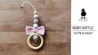 EASY Baby Rattle Ring Crochet Pattern Tutorial