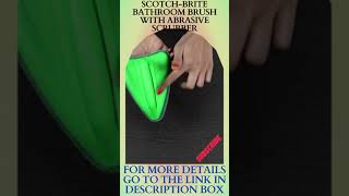 Scotch-Brite Bathroom Brush with abrasive scrubber for superior tile cleaning (Green)