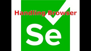 Handling Browser Window using Selenium