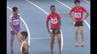 サニブラウン10.95(-1.6) 2014国体東京都代表選手選考会　陸上少年男子B 100m 決勝