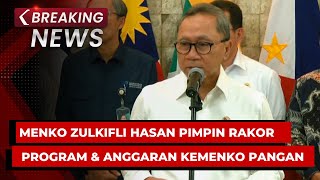 BREAKING NEWS - Menko Zulkifli Hasan Pimpin Rakor Program \u0026 Anggaran Kemenko Pangan