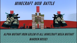 ALPHA MUTANT IRON GOLEM VS ALL MINECRAFT MEGA MUTANT WARDEN BOSSES  +  BONUS ► Minecraft Mob Battle