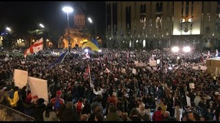 New protest in Tbilisi despite Georgian government pulling controversial bill