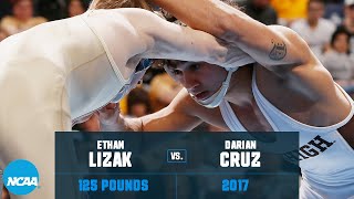 Darian Cruz vs. Ethan Lizak: 2017 NCAA wrestling championships (125 lb.)