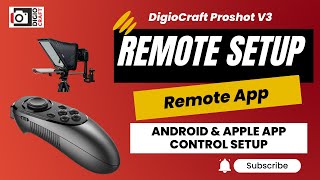 Remote Setting Video Digiocraft Proshot V3 Teleprompter - Teleprompter Application - DigioCraft