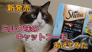 【Sheba DUO シーバデュオ】【ラグドール猫】新発売のキャットフードをあげてみた【クリーミーミルク味】