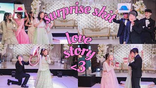 Surprise love story skit | Nepali wedding reception dance performance | Lemeeka & Veeransh's Wedding