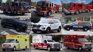 Fire Trucks, Police Cars & Ambulances Compilation #9: September 2024 Recordings