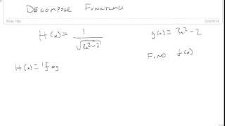 Decompose Functions