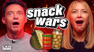 Hugh Jackman and Kate Hudson Face Off In The Ultimate Snack Wars: Showdown