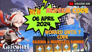 New redeem code genshin impact 4.5 6 April 2024