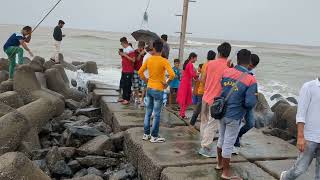 Digha 🏖️ সকালের দীঘা মোহনায় উত্তাল সমুদ্রের জলরাশি পর্যটকদের গায়ে ছিটিয়ে দিয়ে চলে গেলো 🌊