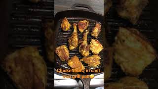 Chicken BBQ in cast iron grill pan 😋😋