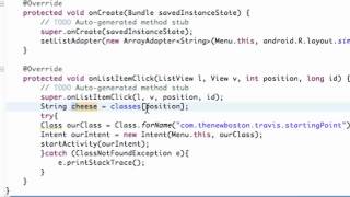 Android Application Development - Finishing ListActivity