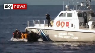 Greek coastguard filmed stopping migrants coming ashore