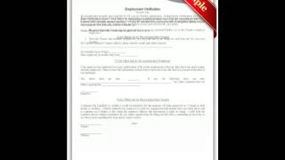 Free printable Employment Verification Forms
