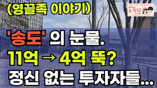 11억에서 4억으로 폭락했다? 3배 올랐다가 반토막 이하까지 떨어졌던 인천 송도 국제도시. 부동산 아파트 상가 지식산업센터 오피스텔 이야기 집값전망 하락 폭락 노가다 노비