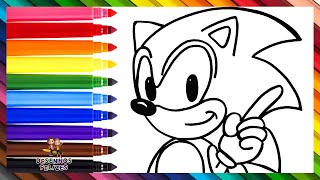 Como Desenhar o SONIC ☄️🦔💙 Desenhar e Colorir o SONIC ☄️🦔💙🌈 Desenhos para Crianças