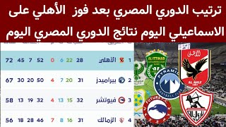 جدول ترتيب الدوري المصري بعد فوز الأهلي على الإسماعيلي اليوم نتائج الدوري المصري
