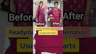 Loose kurti hack |How to alter readymade Kurti/top in Telugu | Kurti alteration Tips and Tricks