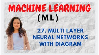 #27 Multi Layer Neural Networks With Diagram |ML|