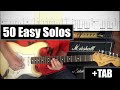 50 Easy Guitar Solos + TAB