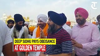 Amritsar: Actor-turned-activist Deep Sidhu pays obeisance at Golden Temple
