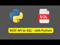 REST API to SQL (with Python) | Full Data Project | #python #sql #dataengineering  #datascience