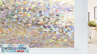 Haton Window Privacy Film Stained Glass Window Film Rainbow Window Clings Decorative Review