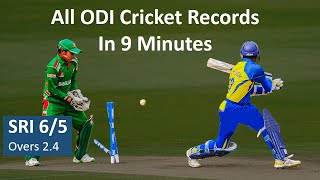 All ODI Cricket Records in 9 Minutes - ODI Cricket World Records