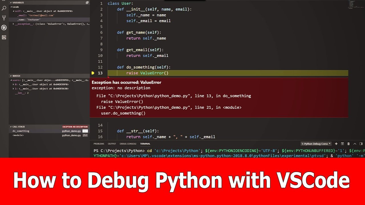 How To Debug Python With VSCode - YouTube