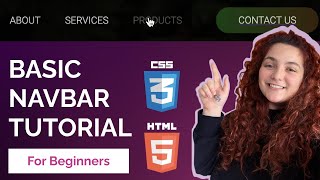 Navbar Menu Tutorial HTML CSS only : Design and build a Navigation Bar with Flexbox - for BEGINNERS