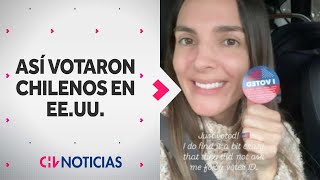 ASÍ VOTARON los Chilenos en Estados Unidos: El relato de compatriotas en las Elecciones